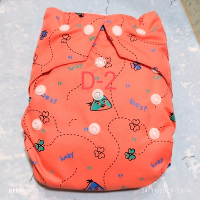 Picture of Washable Baby Cloth Daiper - Color Red( Weight 4 kg to 18 kg) ( with 2 pad )- 1 pc