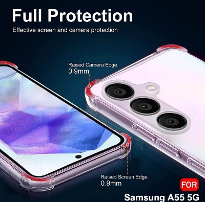 Picture of Transparent TPU Shockproof Back Case for Samsung A55 5G with Camera Protection