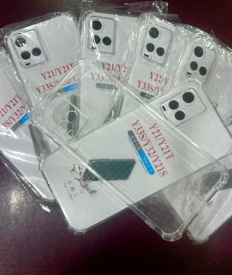Picture of Soft Transparent TPU Shockproof Back Case for Vivo Y21, Y21T, Y33s, Y32, Y21s with Camera Bumper Protection