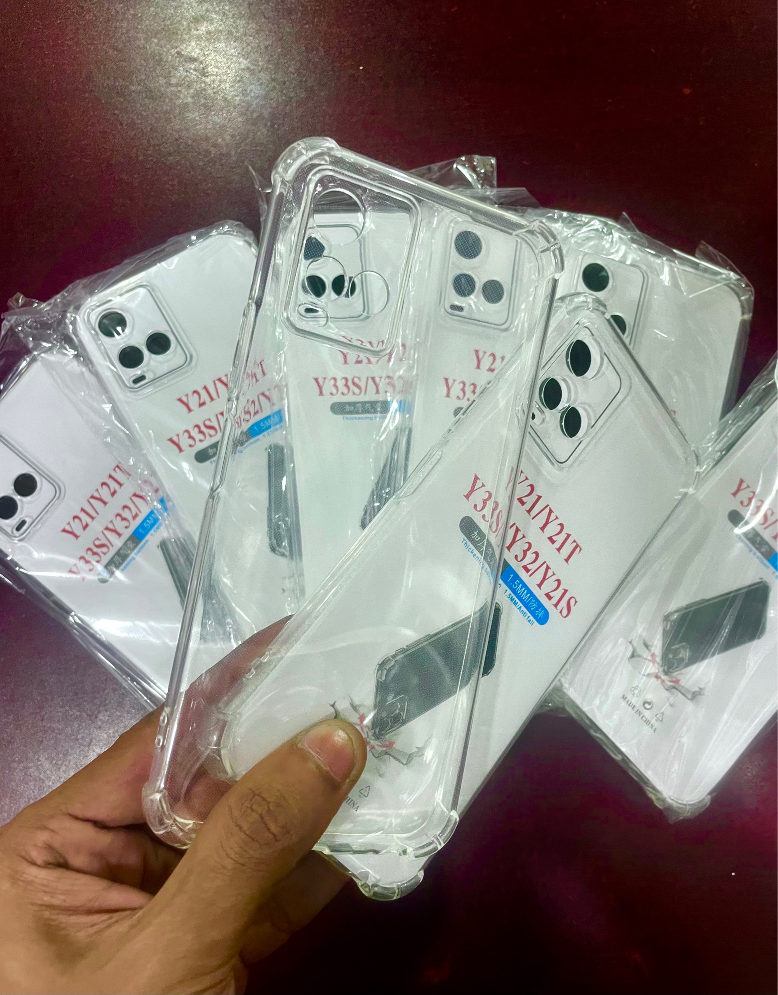 Picture of Soft Transparent TPU Shockproof Back Case for Vivo Y21, Y21T, Y33s, Y32, Y21s with Camera Bumper Protection