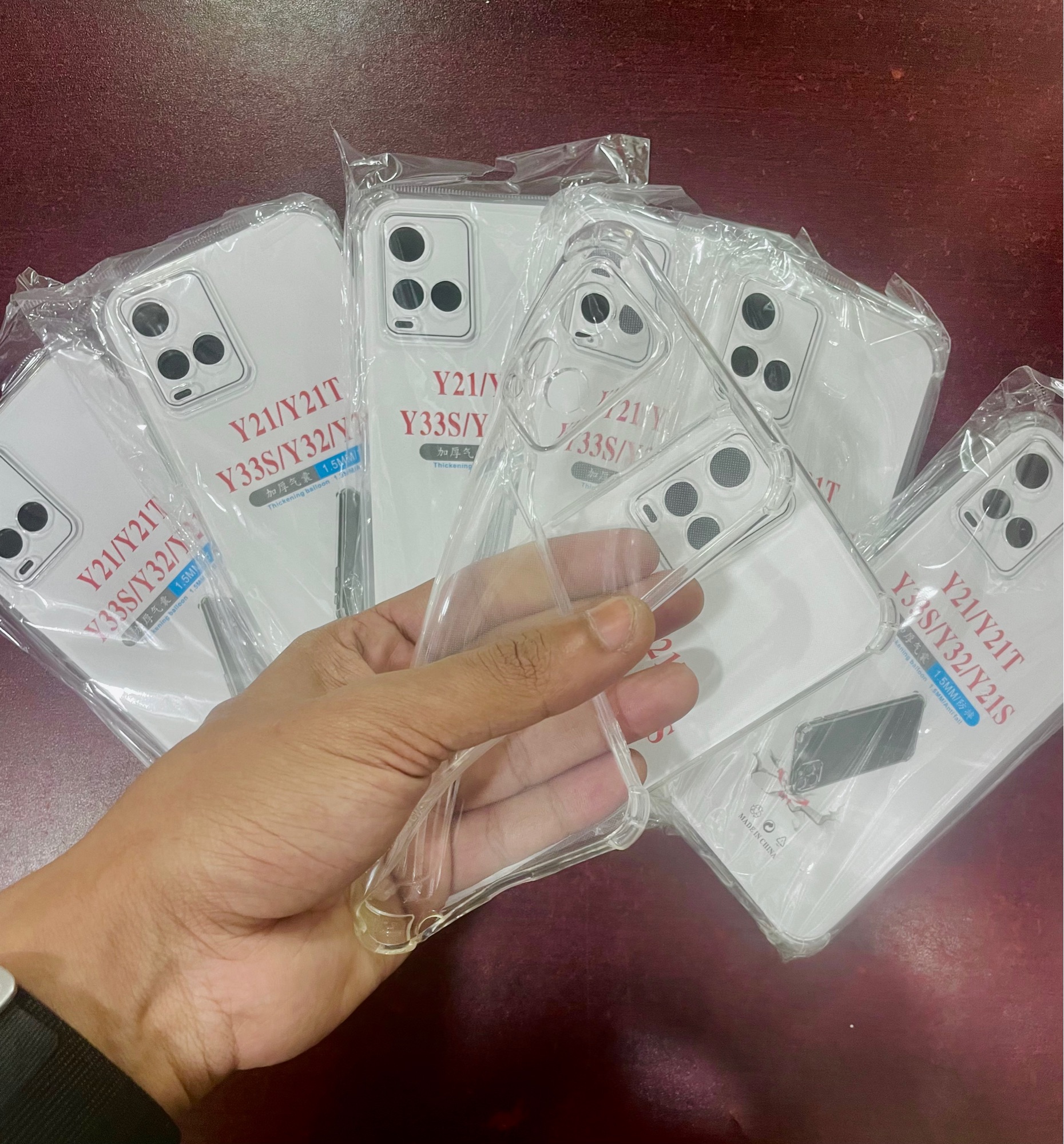 Picture of Soft Transparent TPU Shockproof Back Case for Vivo Y21, Y21T, Y33s, Y32, Y21s with Camera Bumper Protection
