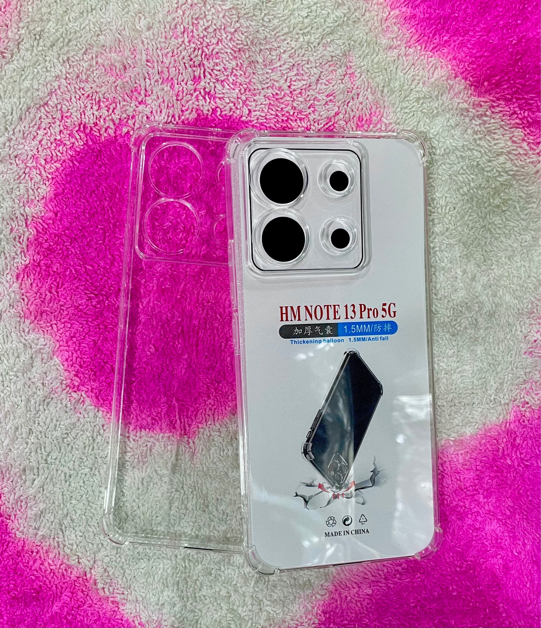 Picture of For Xiaomi Note 13 pro Soft Transparent Shockproof Tpu Back Case ,Water Colour, With Camera Bumper protection.