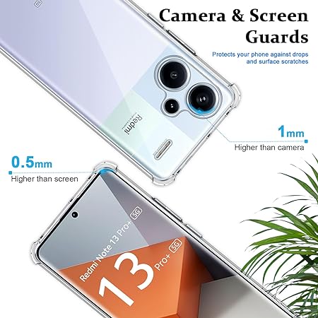 Picture of Redmi Note 13 Pro Plus 5G, Bumper Exclusive Transparent Back Cover Clear TPU Case