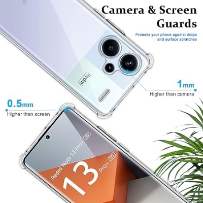 Picture of Redmi Note 13 Pro Plus 5G, Bumper Exclusive Transparent Back Cover Clear TPU Case