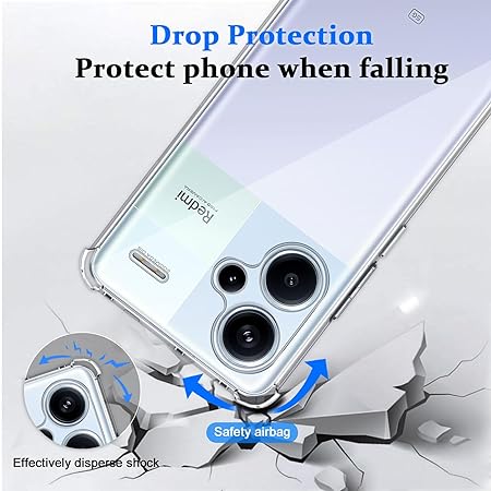 Picture of Redmi Note 13 Pro Plus 5G, Bumper Exclusive Transparent Back Cover Clear TPU Case