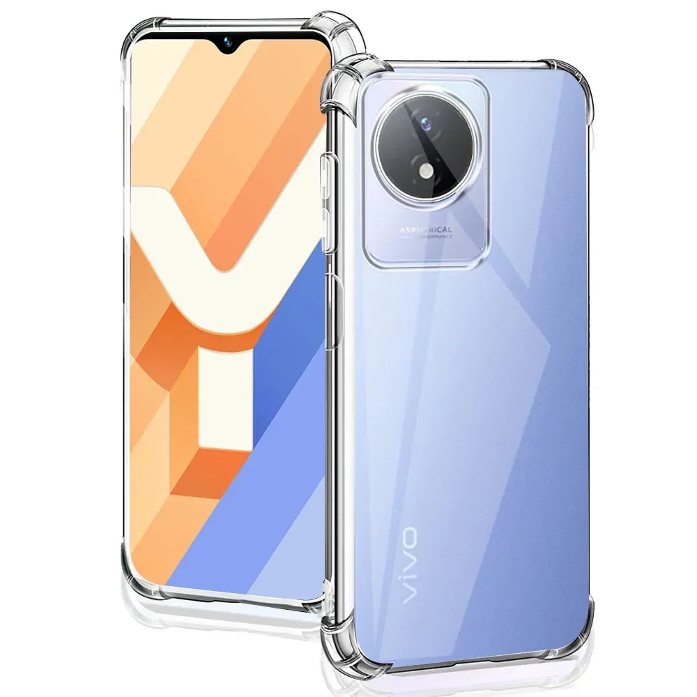 Picture of For Vivo Y02/Y02T  Soft Transparent Shockproof Tpu Back Case/Cover  Water Colour, With Camera Bumper protection.