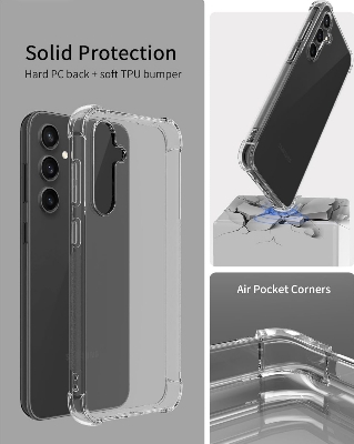 Picture of For Samsung Galaxy S24 plus Soft Transparent Shockproof Tpu Back Case/Cover  Water Colour, With Camera Bumper protection.