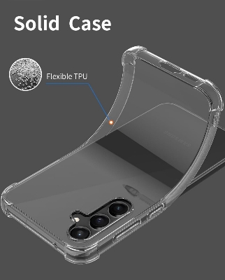 Picture of For Samsung Galaxy S24 plus Soft Transparent Shockproof Tpu Back Case/Cover  Water Colour, With Camera Bumper protection.