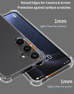 Picture of For Samsung Galaxy S24 plus Soft Transparent Shockproof Tpu Back Case/Cover  Water Colour, With Camera Bumper protection.