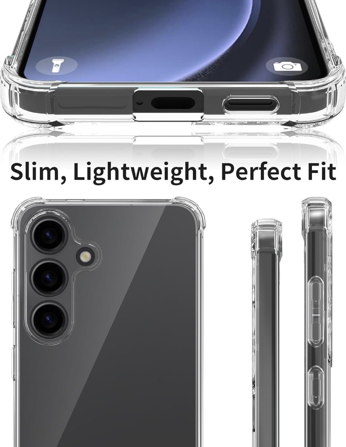 Picture of For Samsung Galaxy S24 plus Soft Transparent Shockproof Tpu Back Case/Cover  Water Colour, With Camera Bumper protection.