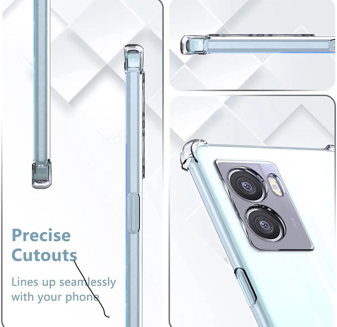 Picture of For Oppo A57 4G/ A57s/ A57e/ A77 4G/ A77s Soft Transparent Shockproof Tpu Back Case/Cover  Water Colour, With Camera Bumper protection.