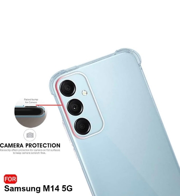 Picture of For Samsung M14 (5G) Soft Transparent Shockproof Tpu Back Case/Cover  Water Colour, With Camera Bumper protection.