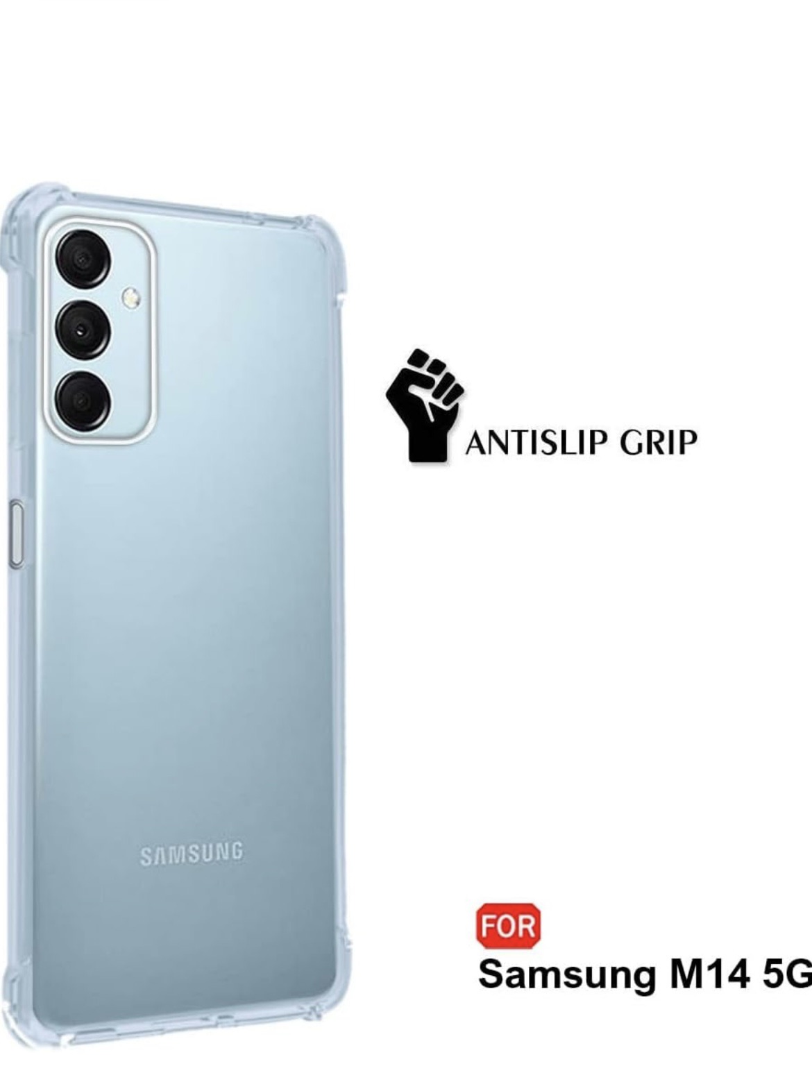 Picture of For Samsung M14 (5G) Soft Transparent Shockproof Tpu Back Case/Cover  Water Colour, With Camera Bumper protection.