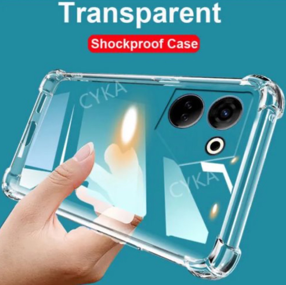 Picture of Tecno Camon 20/20 Pro Soft Transparent Shockproof TPU Back Case with Camera Bumper Protection