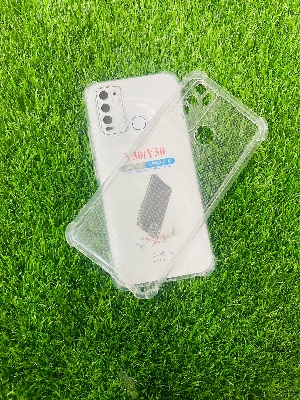 Picture of For Vivo Y30/Y50 Soft Transparent Shockproof Tpu Back Case/Cover  Water Colour, With Camera Bumper protection.