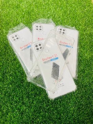 Picture of For Realme C21  Soft Transparent Shockproof Tpu Back Case/Cover  Water Colour, With Camera Bumper protection.