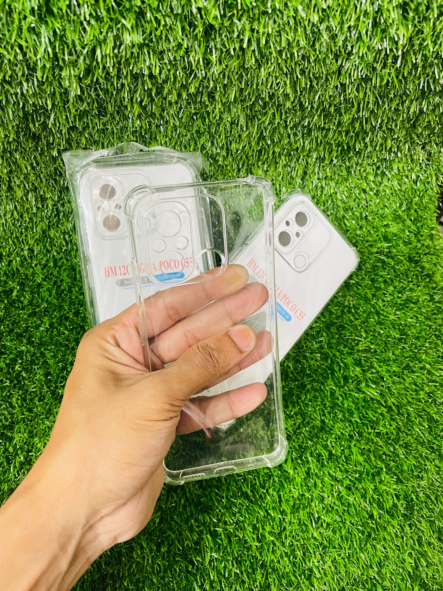 Picture of For Redmi 12C/poco C55 Soft Transparent Shockproof Tpu Back Case/Cover  Water Colour, With Camera Bumper protection.