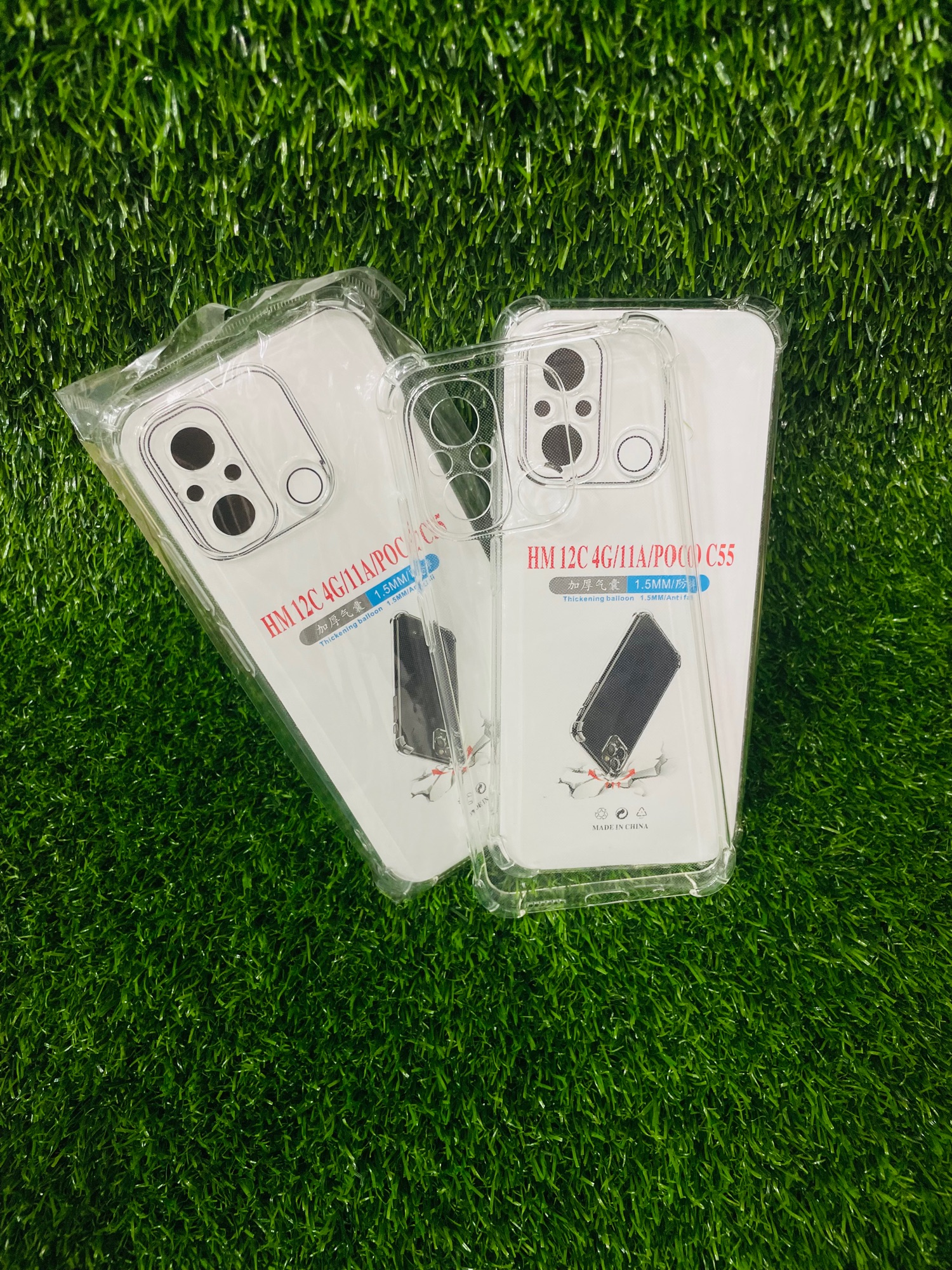 Picture of For Redmi 12C/poco C55 Soft Transparent Shockproof Tpu Back Case/Cover  Water Colour, With Camera Bumper protection.