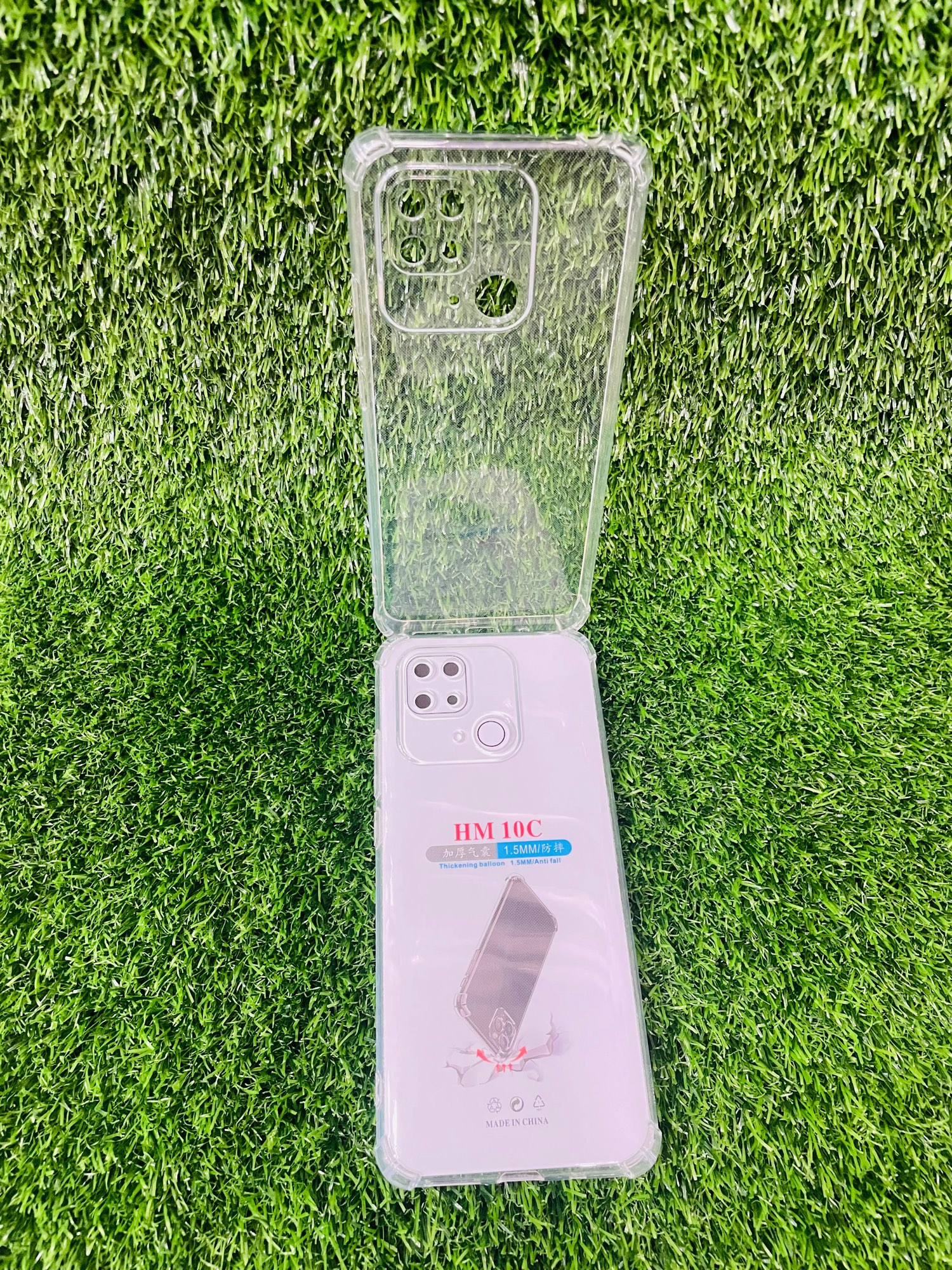 Picture of For Redmi 10c  Soft Transparent Shockproof Tpu Back Case/Cover  Water Colour, With Camera Bumper protection.