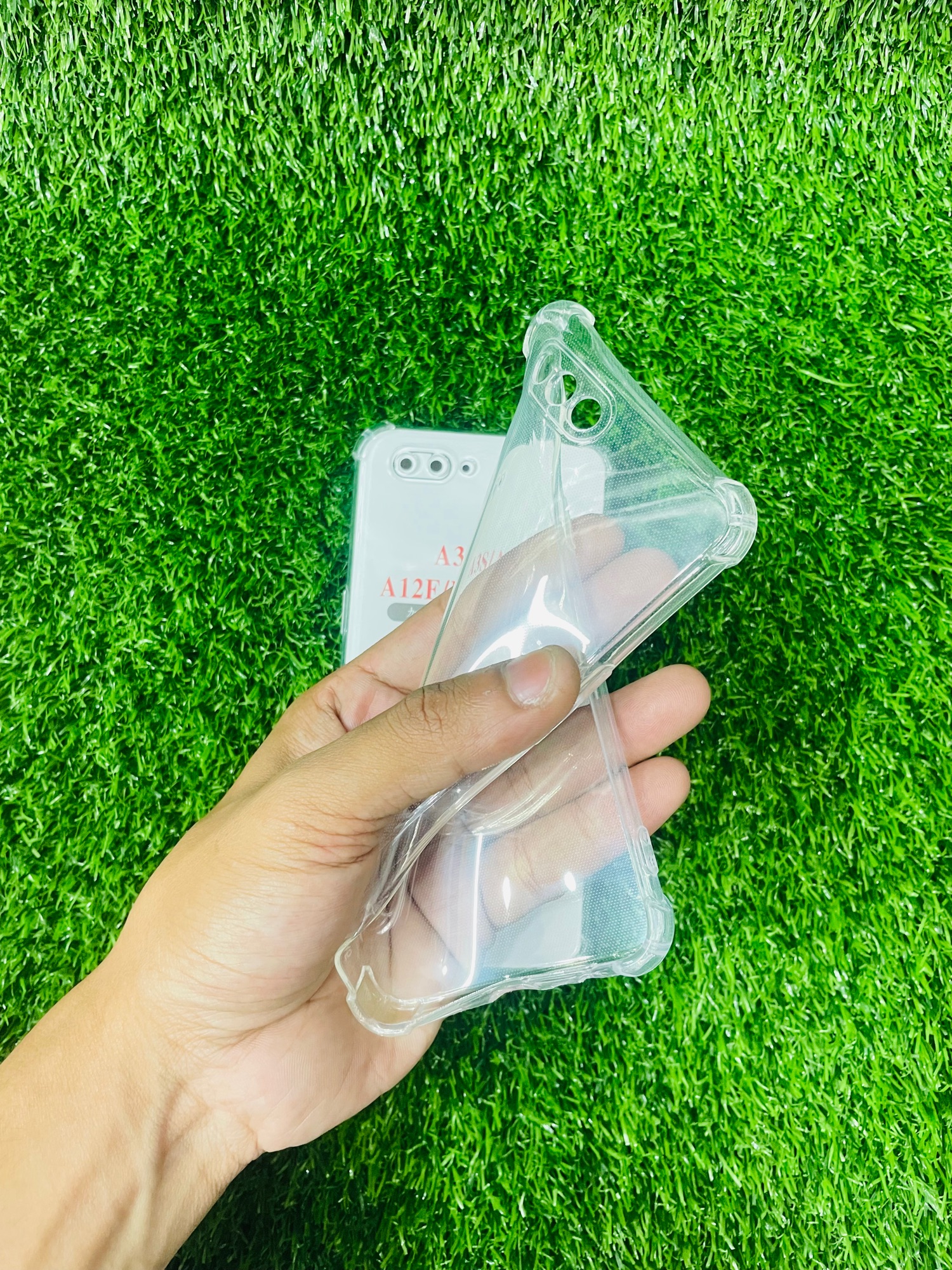 Picture of For Oppo A3s Soft Transparent Shockproof Tpu Back Case/Cover  Water Colour, With Camera Bumper protection.