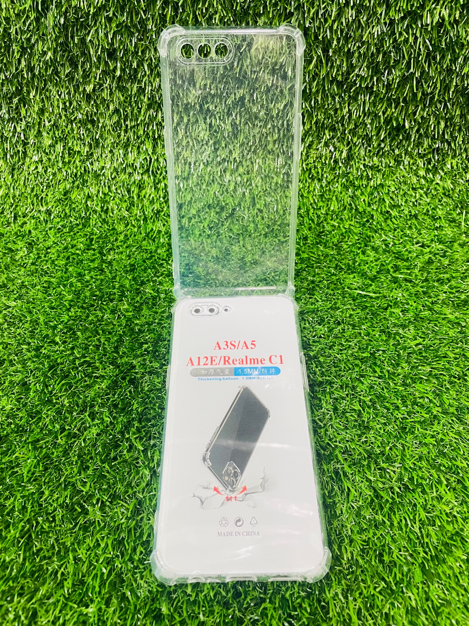 Picture of For Oppo A3s Soft Transparent Shockproof Tpu Back Case/Cover  Water Colour, With Camera Bumper protection.