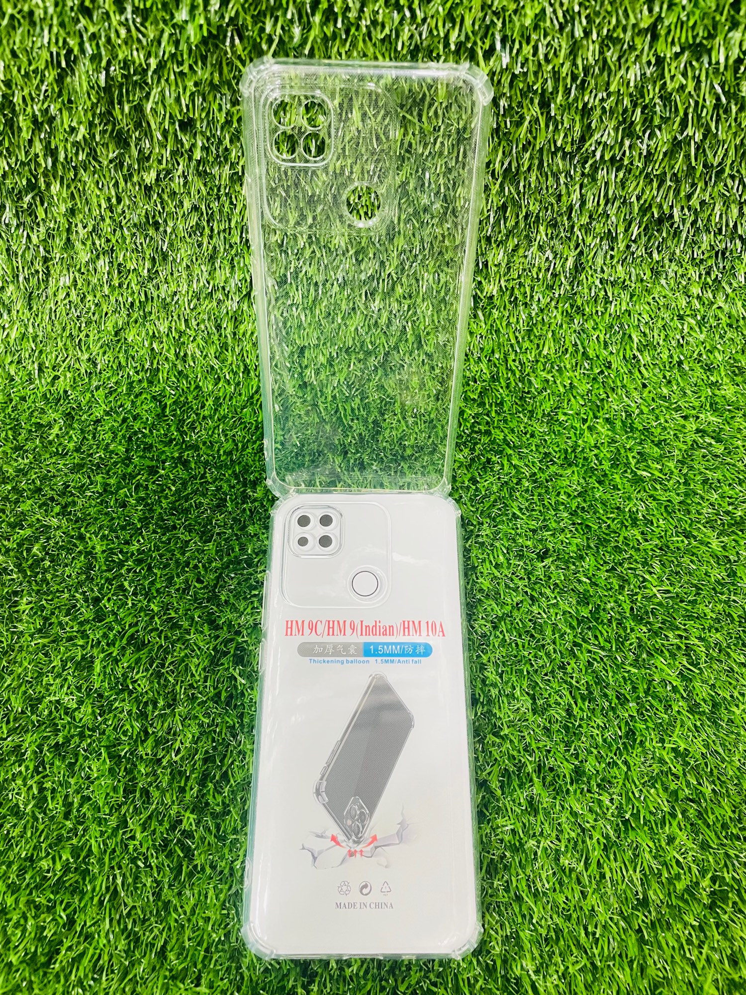 Picture of For Redmi 9c/Redmi 10A Soft Transparent Shockproof Tpu Back Case/Cover  Water Colour, With Camera Bumper protection.