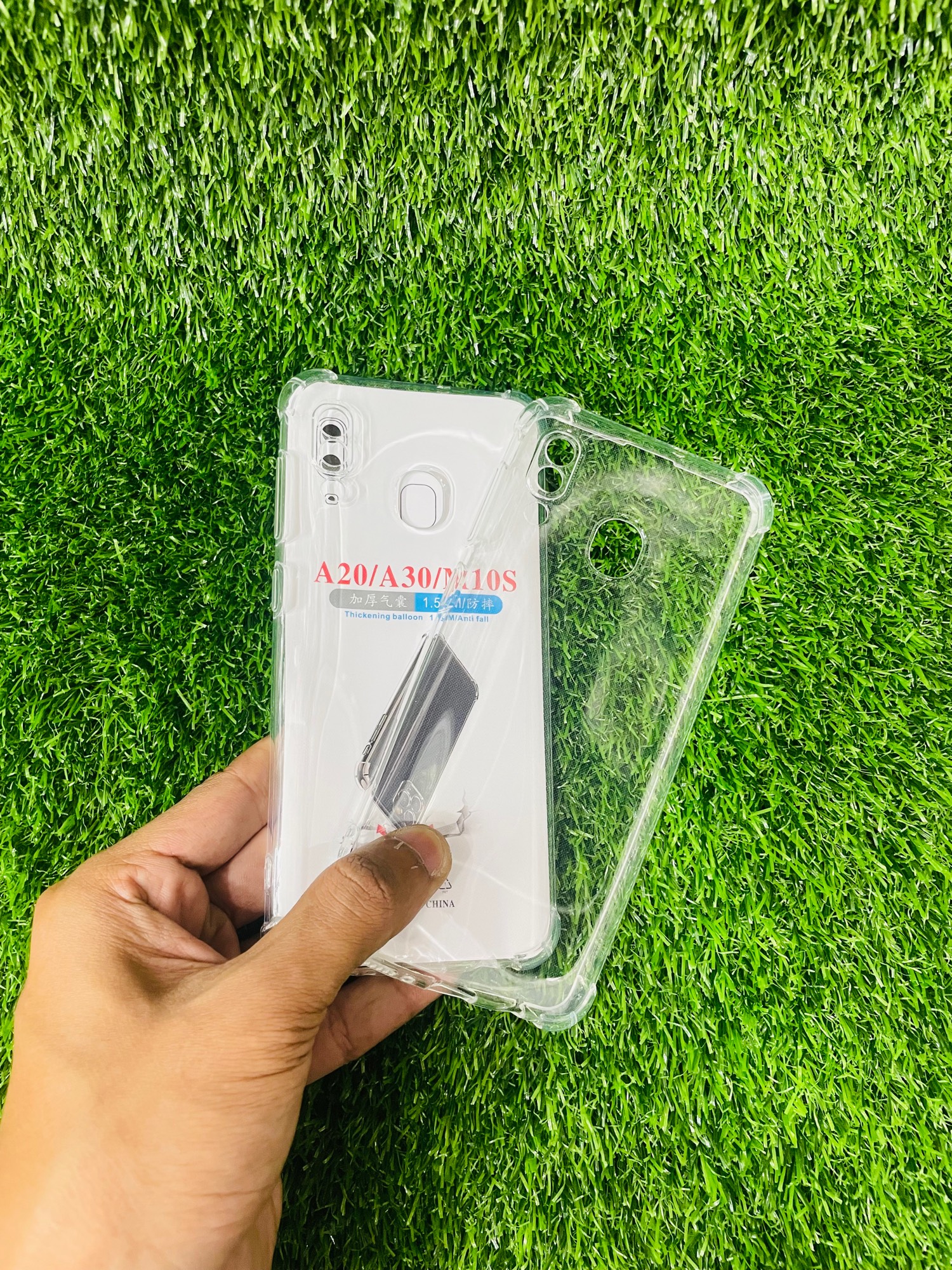 Picture of For Samsung A20/A30/M10S Soft Transparent Shockproof Tpu Back Case/Cover  Water Colour, With Camera Bumper protection.