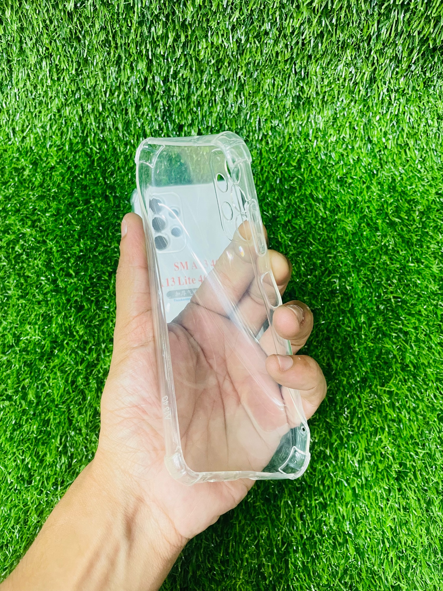 Picture of For Samsung A13 (4G) Soft Transparent Shockproof Tpu Back Case/Cover  Water Colour, With Camera Bumper protection.