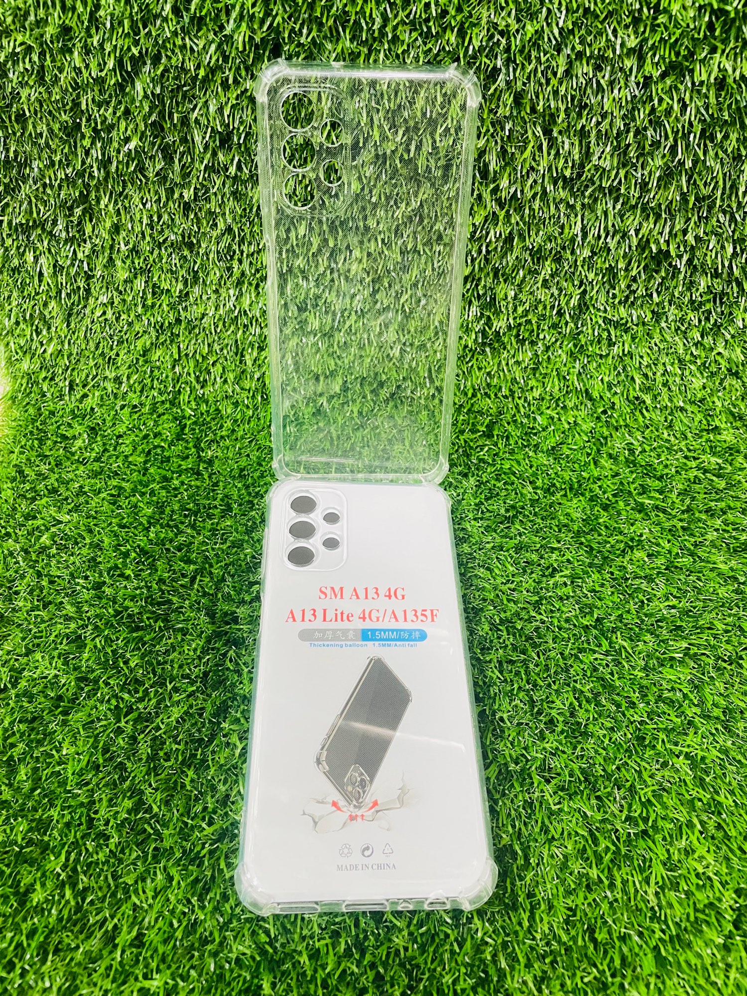 Picture of For Samsung A13 (4G) Soft Transparent Shockproof Tpu Back Case/Cover  Water Colour, With Camera Bumper protection.