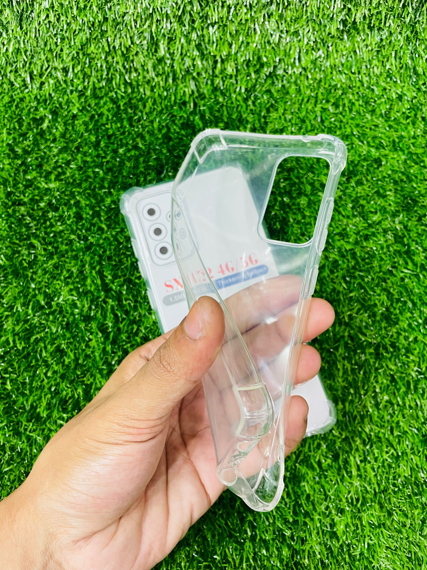 Picture of For Samsung A72(4G)/(5G) Soft Transparent Shockproof Tpu Back Case/Cover  Water Colour, With Camera Bumper protection.