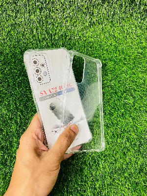 Picture of For Samsung A72(4G)/(5G) Soft Transparent Shockproof Tpu Back Case/Cover  Water Colour, With Camera Bumper protection.