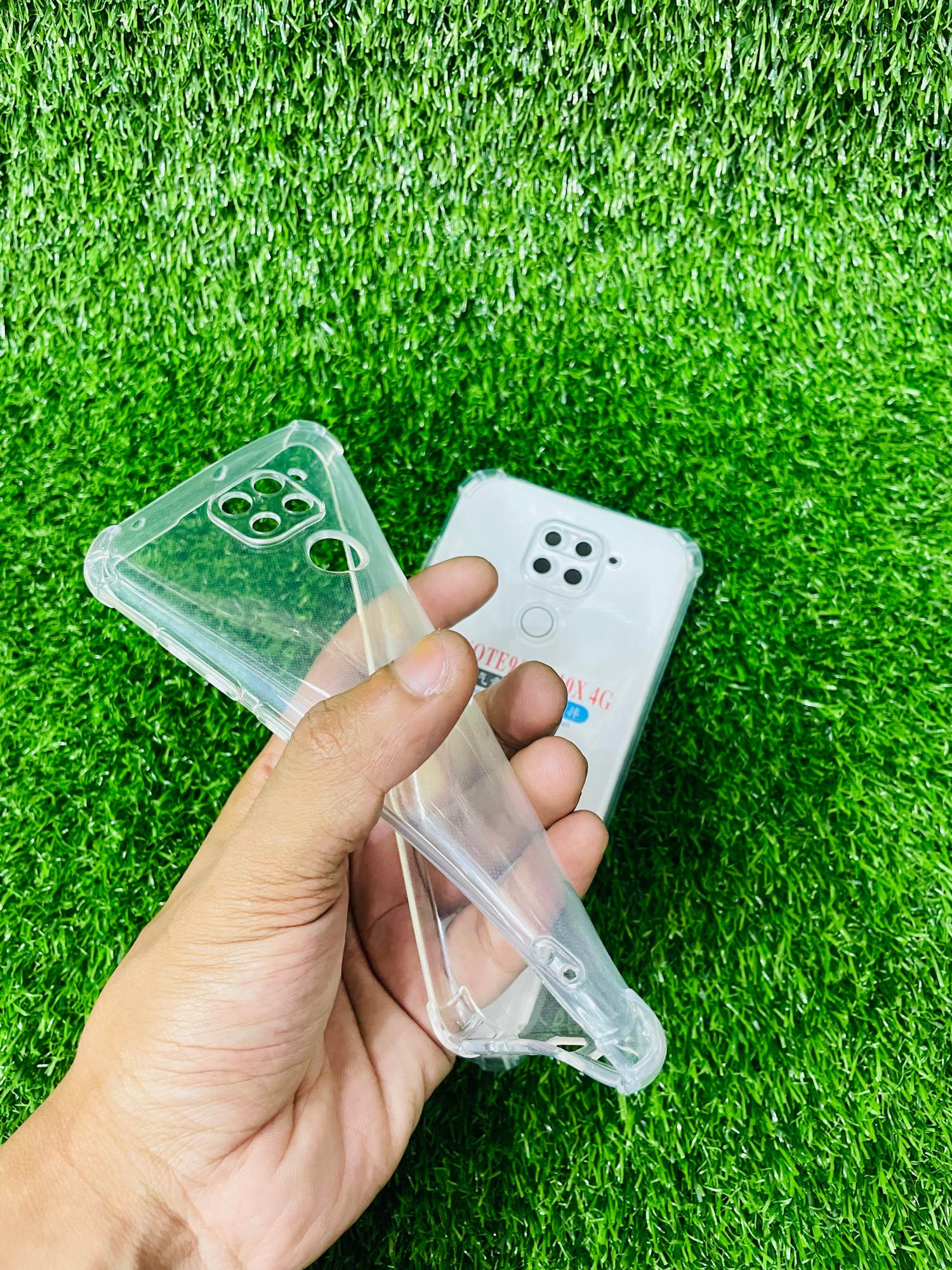 Picture of For Redmi NOTE9/Redmi 10X 4G Soft Transparent Shockproof Tpu Back Case/Cover  Water Colour, With Camera Bumper protection.