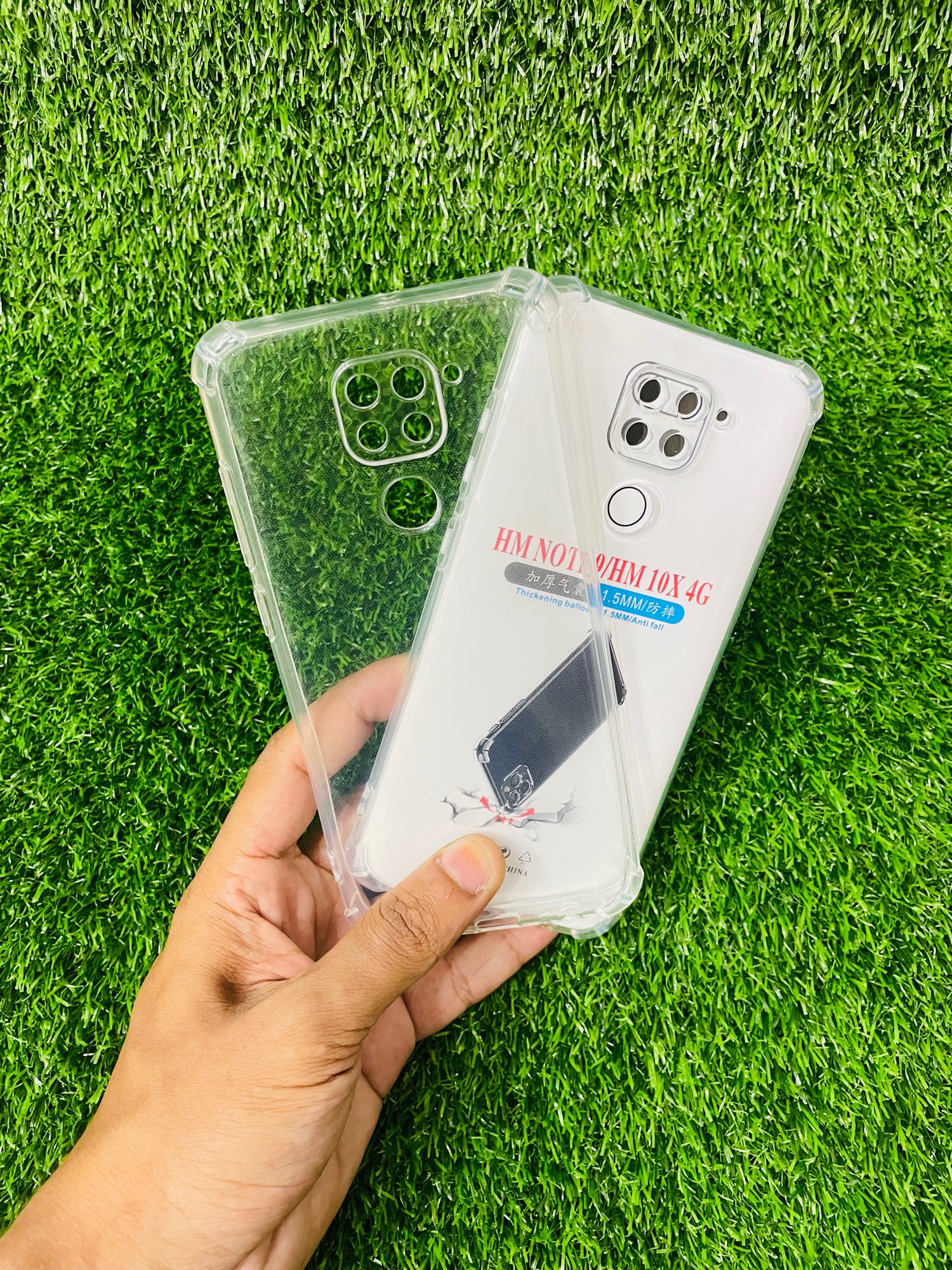 Picture of For Redmi NOTE9/Redmi 10X 4G Soft Transparent Shockproof Tpu Back Case/Cover  Water Colour, With Camera Bumper protection.