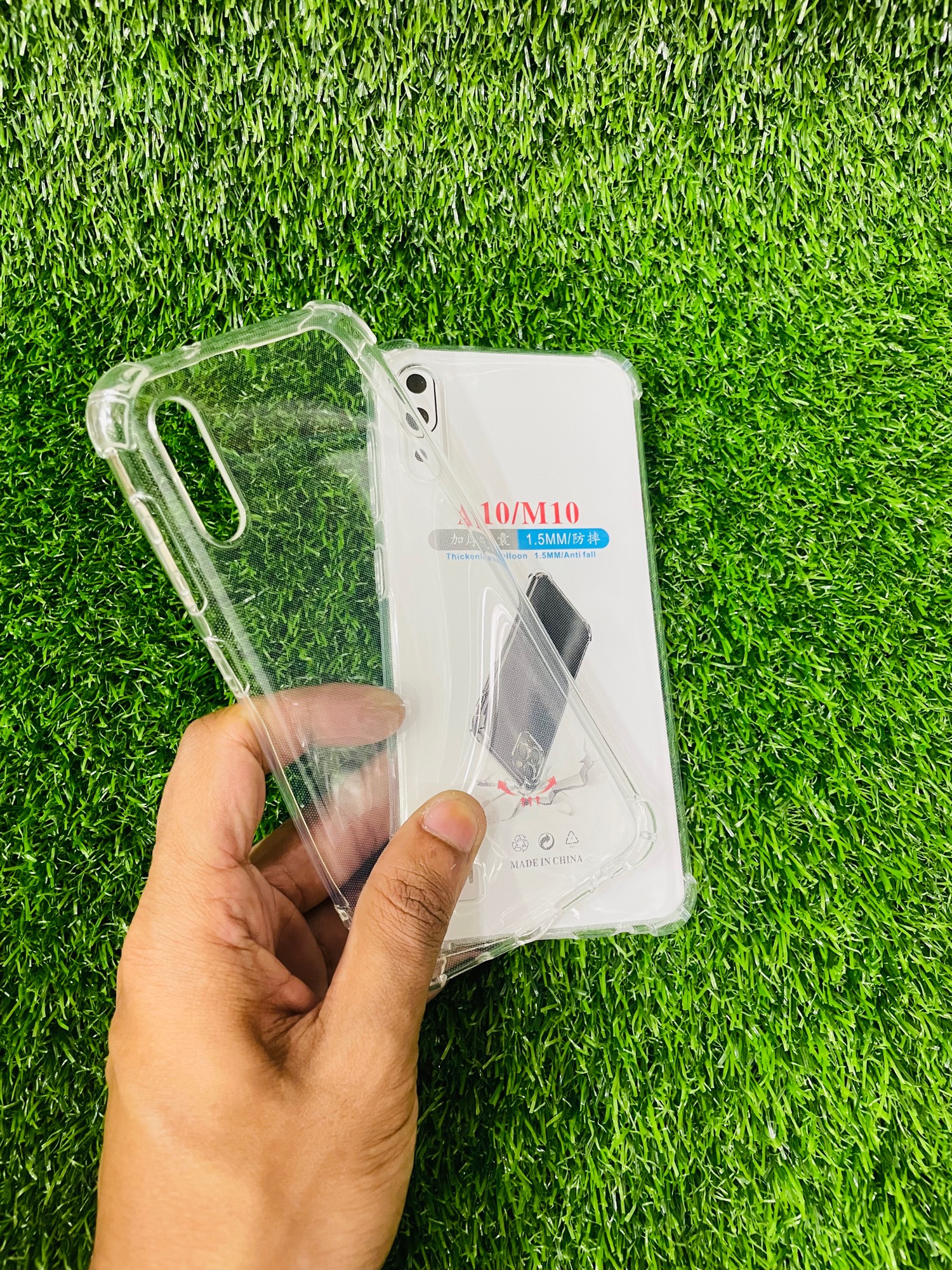 Picture of For Samsung A10/M10 Soft Transparent Shockproof Tpu Back Case/Cover  Water Colour, With Camera Bumper protection.