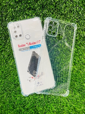Picture of For Realme 7i /Realme C17 Soft Transparent Shockproof Tpu Back Case/Cover  Water Colour, With Camera Bumper protection.