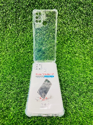 Picture of For Realme 7i /Realme C17 Soft Transparent Shockproof Tpu Back Case/Cover  Water Colour, With Camera Bumper protection.