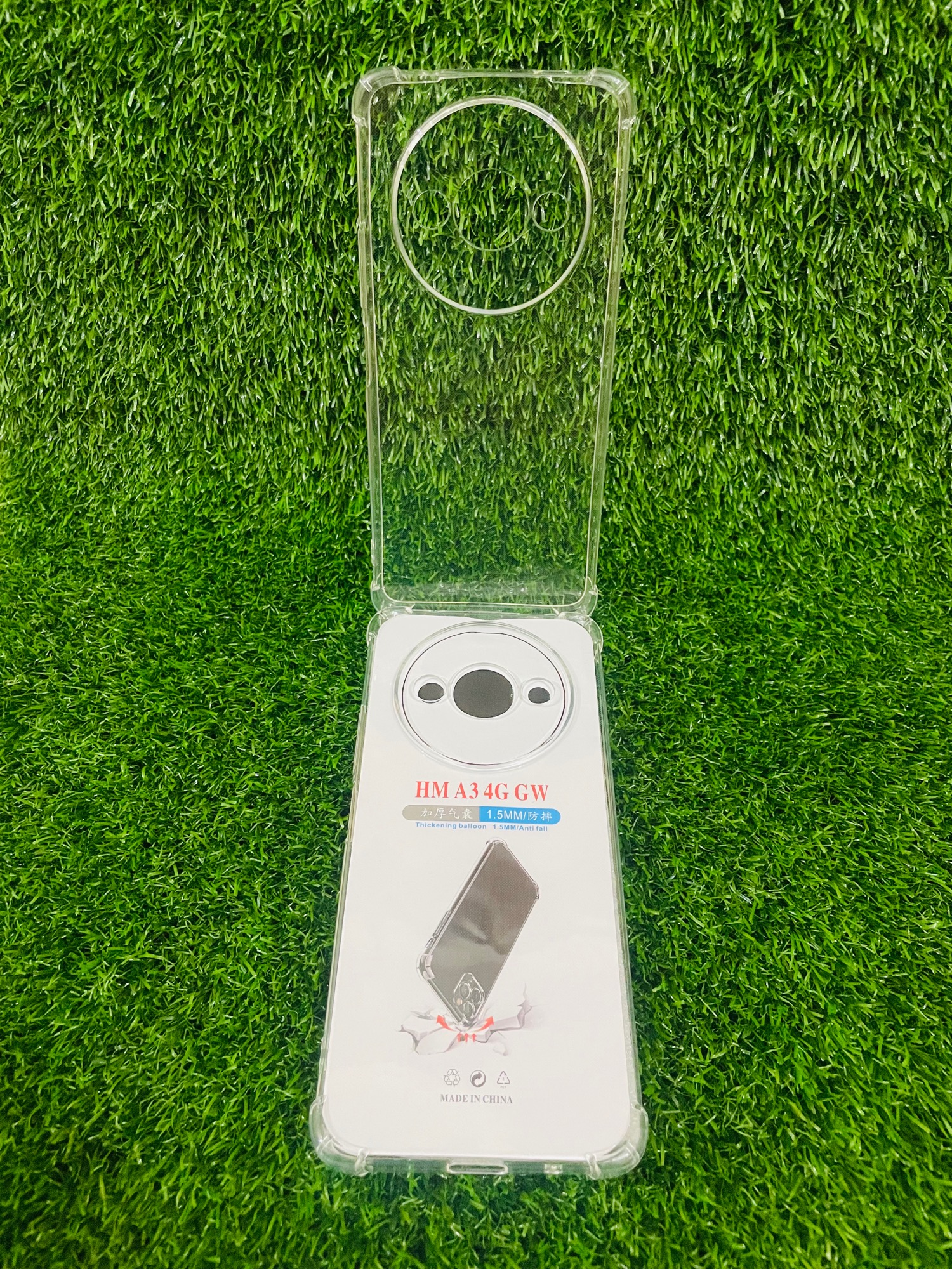 Picture of For Redmi A3 (4G) Soft Transparent Shockproof Tpu Back Case/Cover  Water Colour, With Camera Bumper protection.