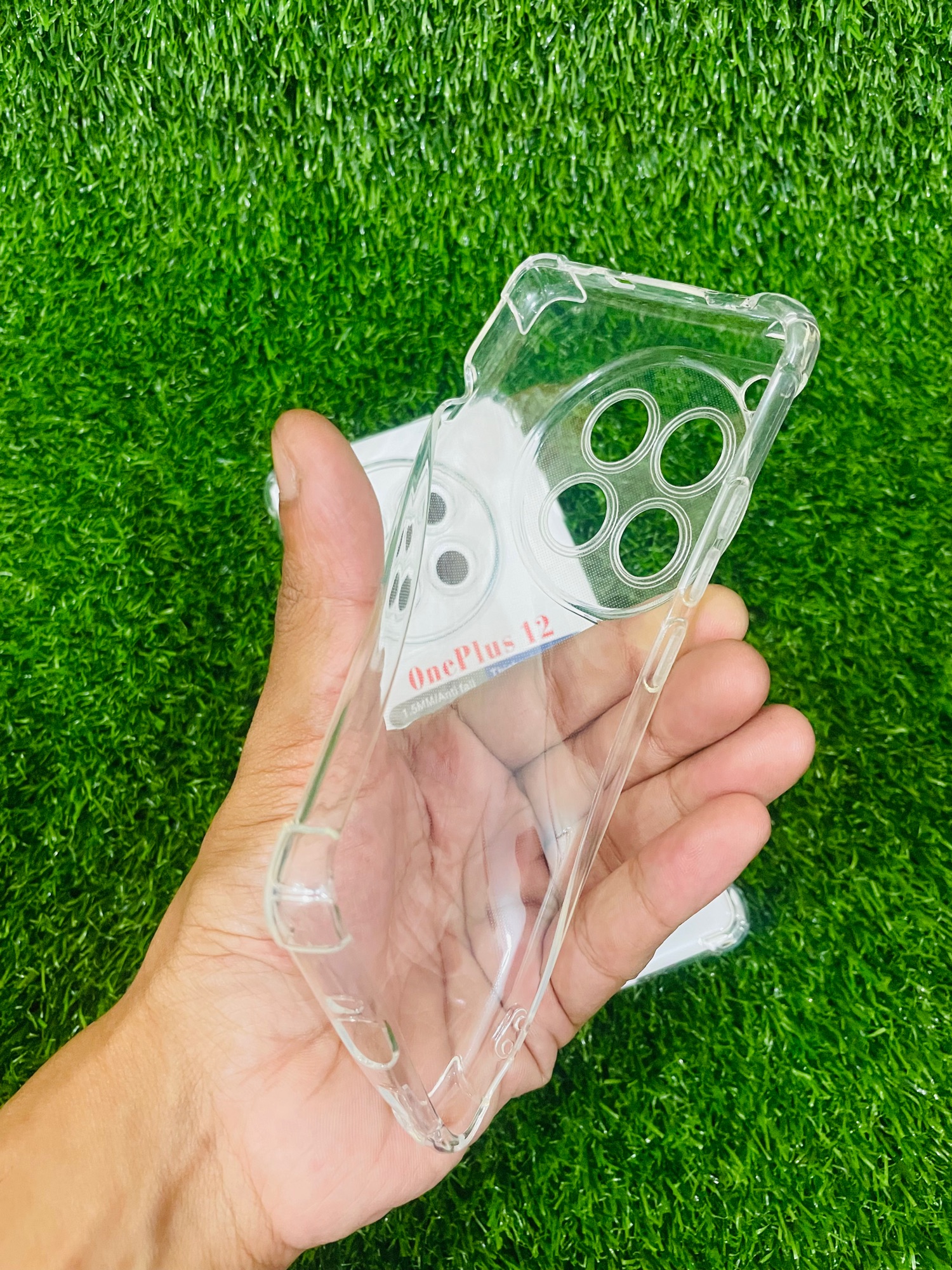 Picture of For OnePlus 12 Soft Transparent Shockproof Tpu Back Case/Cover  Water Colour, With Camera Bumper protection.