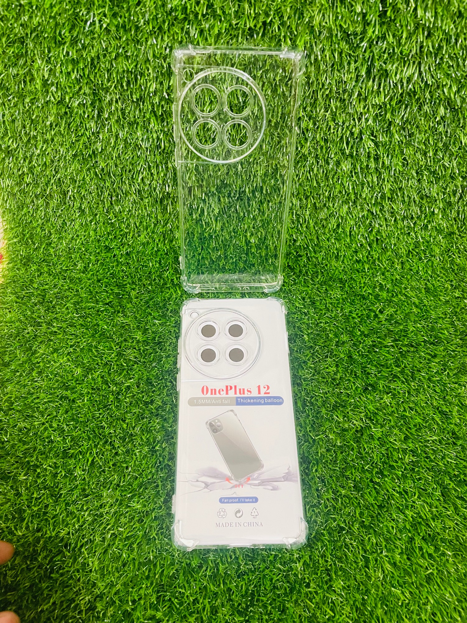 Picture of For OnePlus 12 Soft Transparent Shockproof Tpu Back Case/Cover  Water Colour, With Camera Bumper protection.