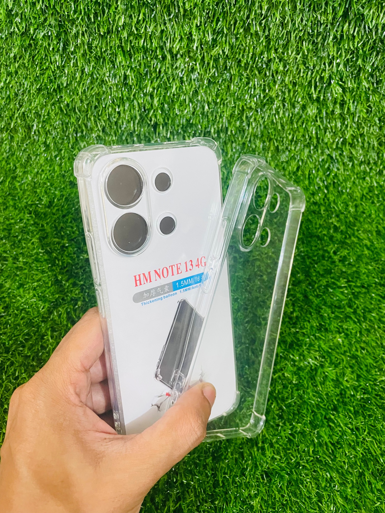 Picture of For Redmi Note 13 (4G) Soft Transparent Shockproof Tpu Back Case/Cover  Water Colour, With Camera Bumper protection.