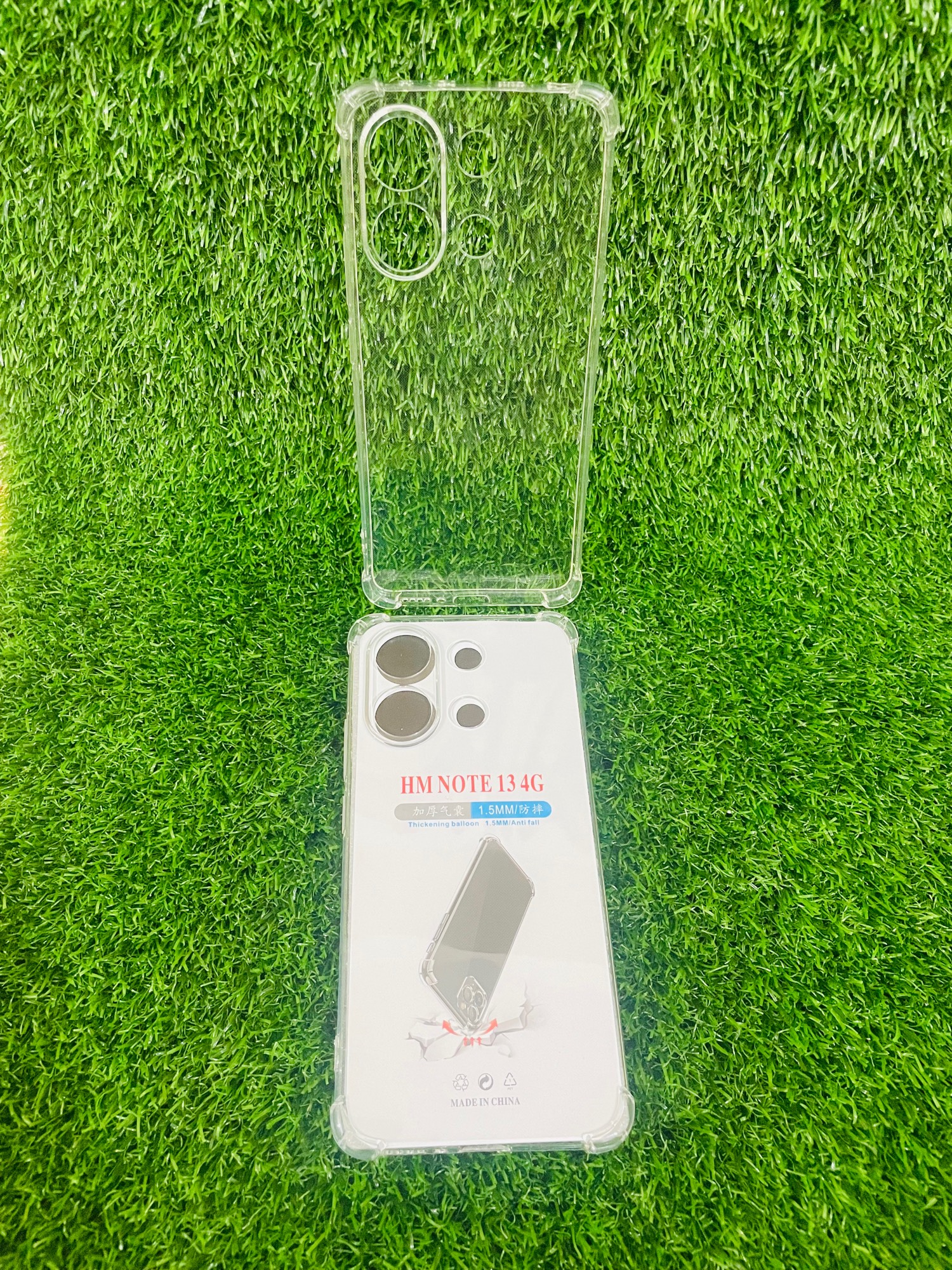 Picture of For Redmi Note 13 (4G) Soft Transparent Shockproof Tpu Back Case/Cover  Water Colour, With Camera Bumper protection.