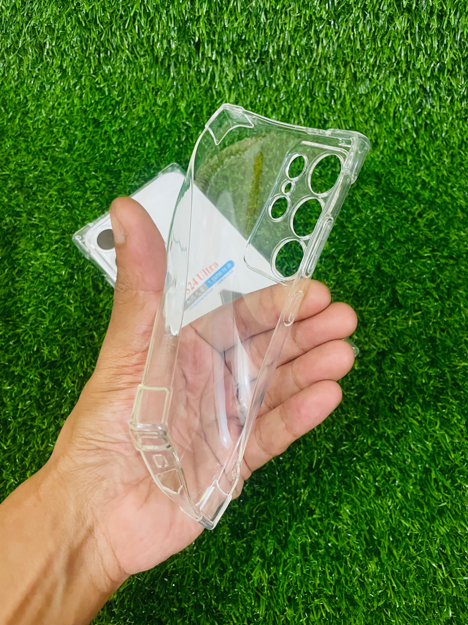 Picture of For Samsung S24 Ultra Soft Transparent Shockproof Tpu Back Case/Cover  Water Colour, With Camera Bumper protection.