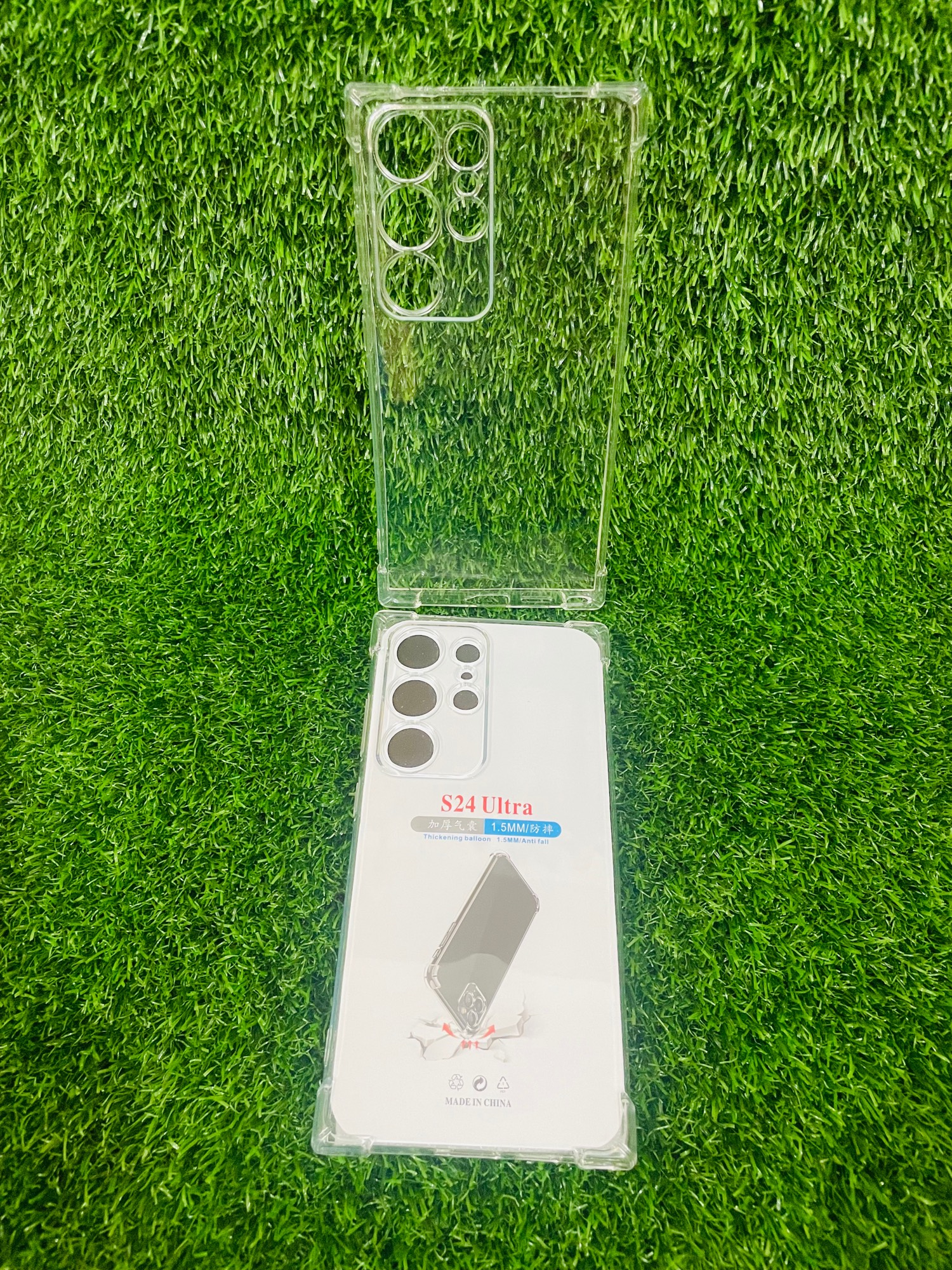 Picture of For Samsung S24 Ultra Soft Transparent Shockproof Tpu Back Case/Cover  Water Colour, With Camera Bumper protection.