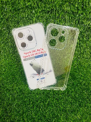 Picture of For Spark 20C/ Spark GO 2024/Bg6 Soft Transparent Shockproof Tpu Back Case/Cover  Water Colour, With Camera Bumper protection.