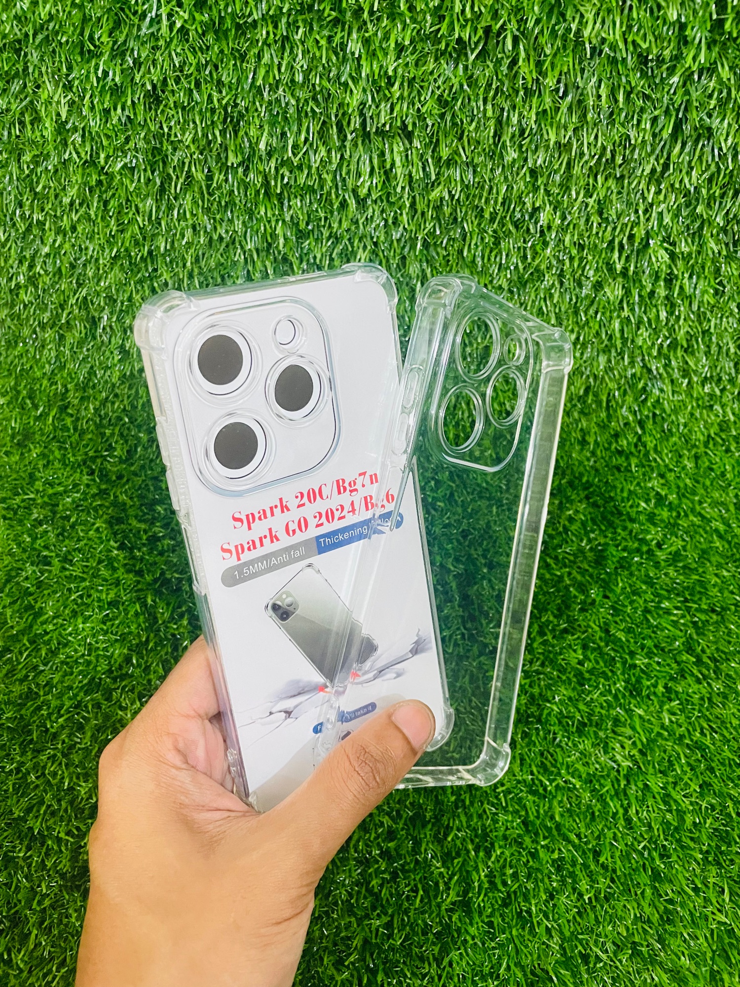 Picture of For Spark 20C/ Spark GO 2024/Bg6 Soft Transparent Shockproof Tpu Back Case/Cover  Water Colour, With Camera Bumper protection.