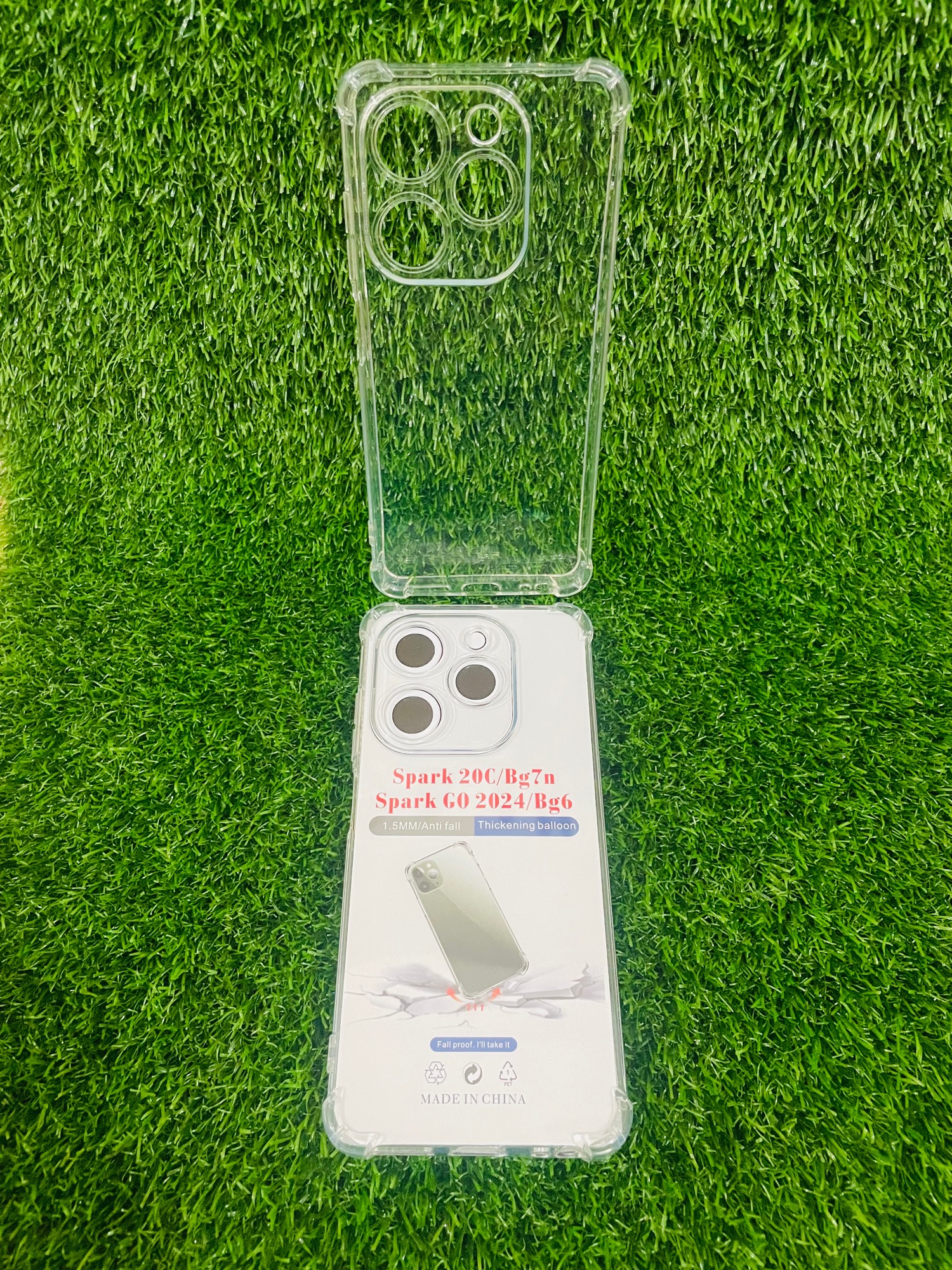 Picture of For Spark 20C/ Spark GO 2024/Bg6 Soft Transparent Shockproof Tpu Back Case/Cover  Water Colour, With Camera Bumper protection.