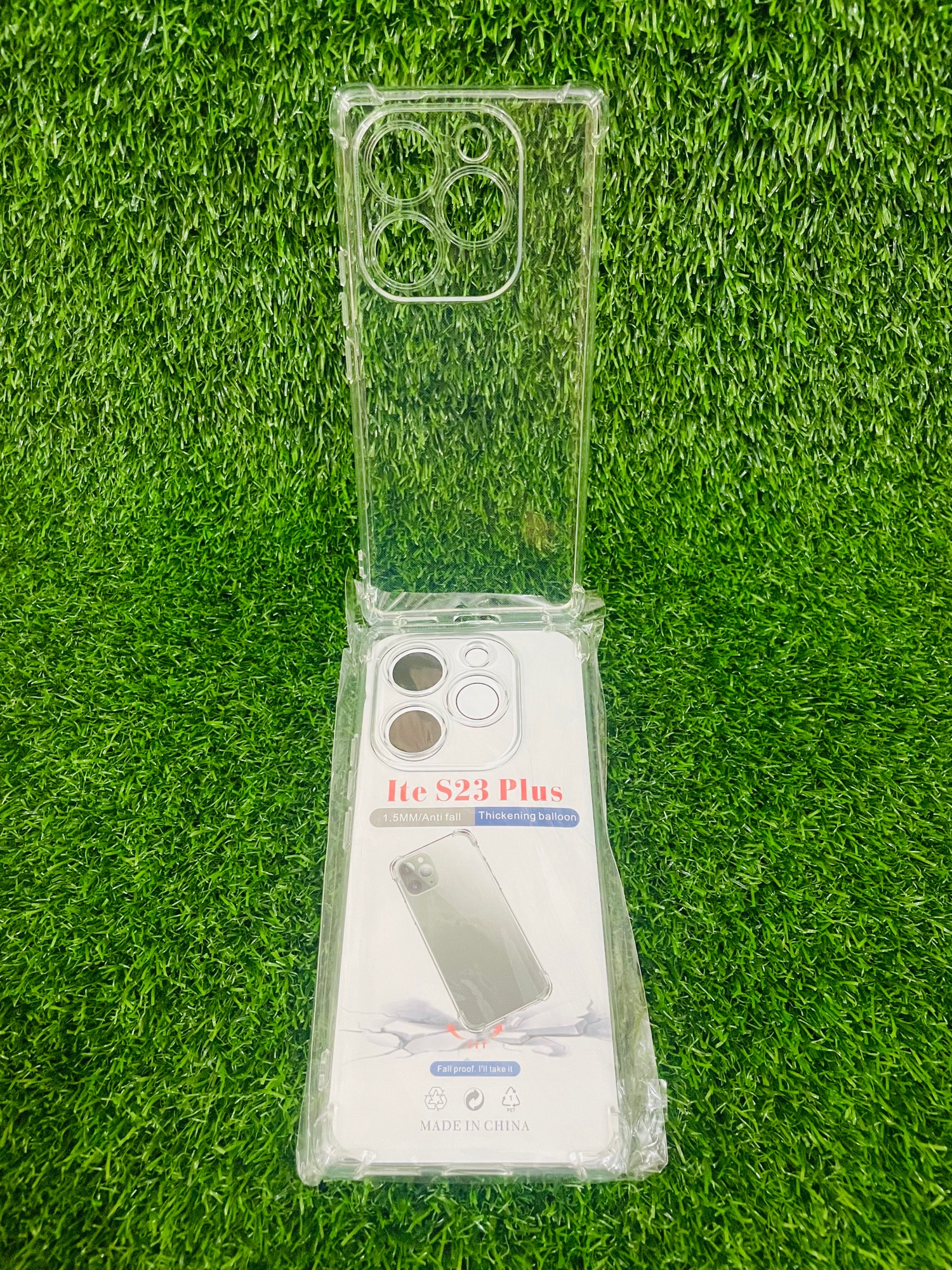 Picture of For Itel S23 Plus Soft Transparent Shockproof Tpu Back Case/Cover  Water Colour, With Camera Bumper protection.