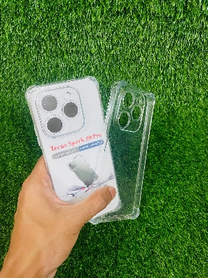 Picture of For Tecno Spark 20 Pro, Soft Transparent Shockproof Tpu Back Case/Cover  Water Colour, With Camera Bumper protection.