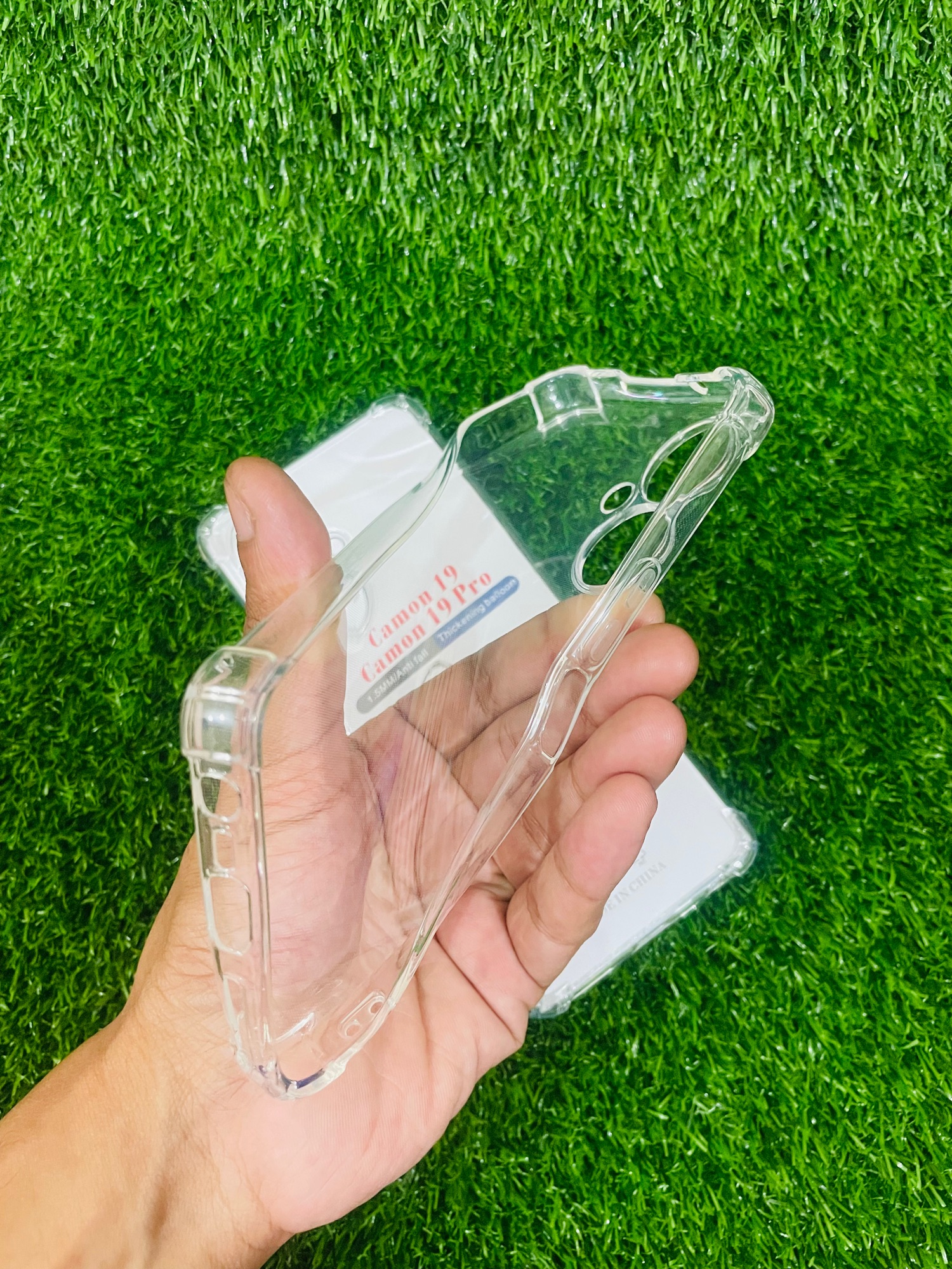 Picture of For Camon 19 Camon 19 Pro Soft Transparent Shockproof Tpu Back Case/Cover  Water Colour, With Camera Bumper protection.