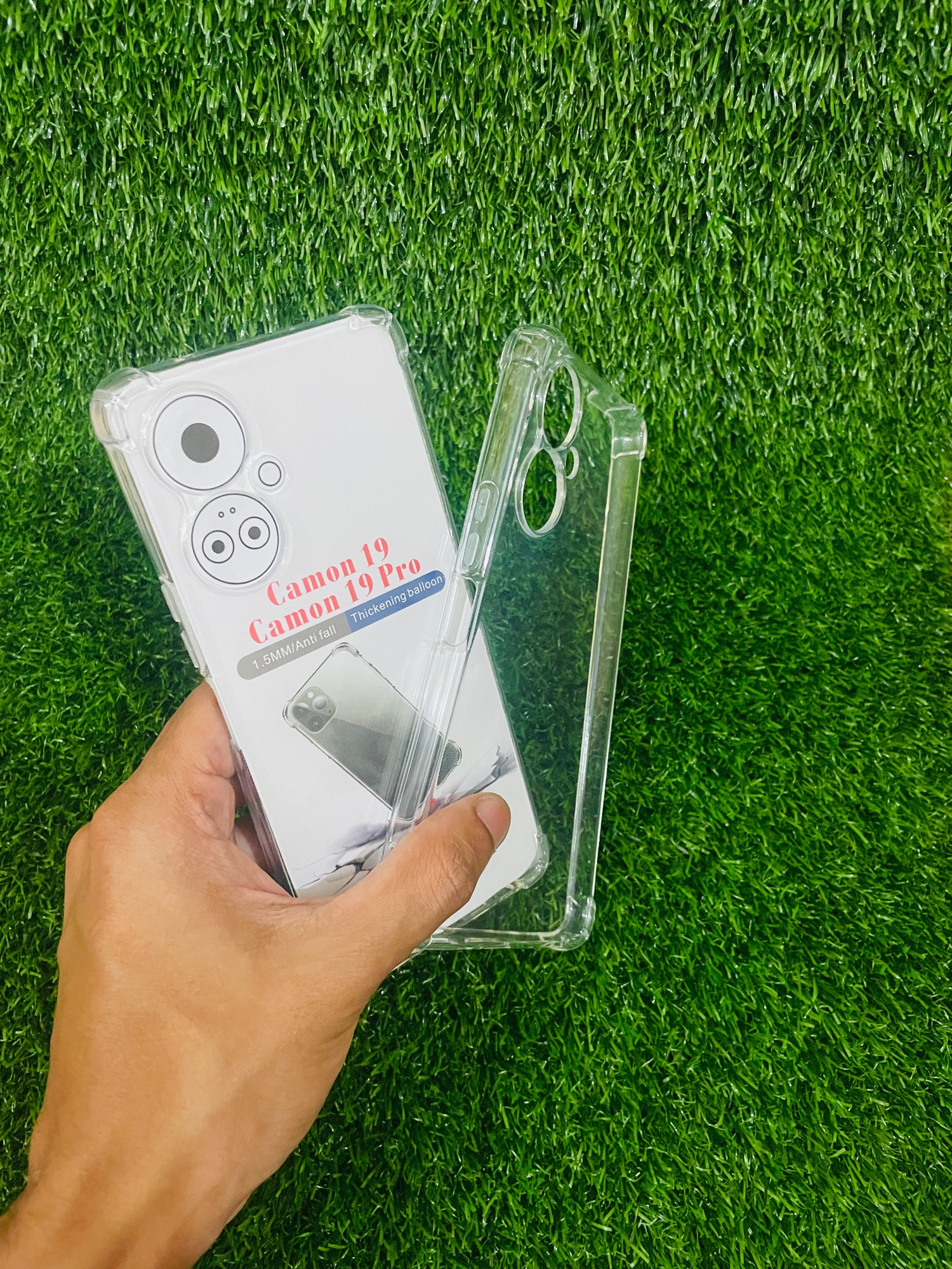 Picture of For Camon 19 Camon 19 Pro Soft Transparent Shockproof Tpu Back Case/Cover  Water Colour, With Camera Bumper protection.